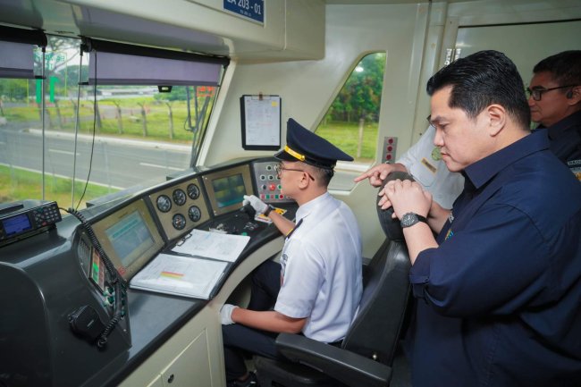 Erick Thohir Dorong Persingkat Waktu Tempuh Kereta Bandara